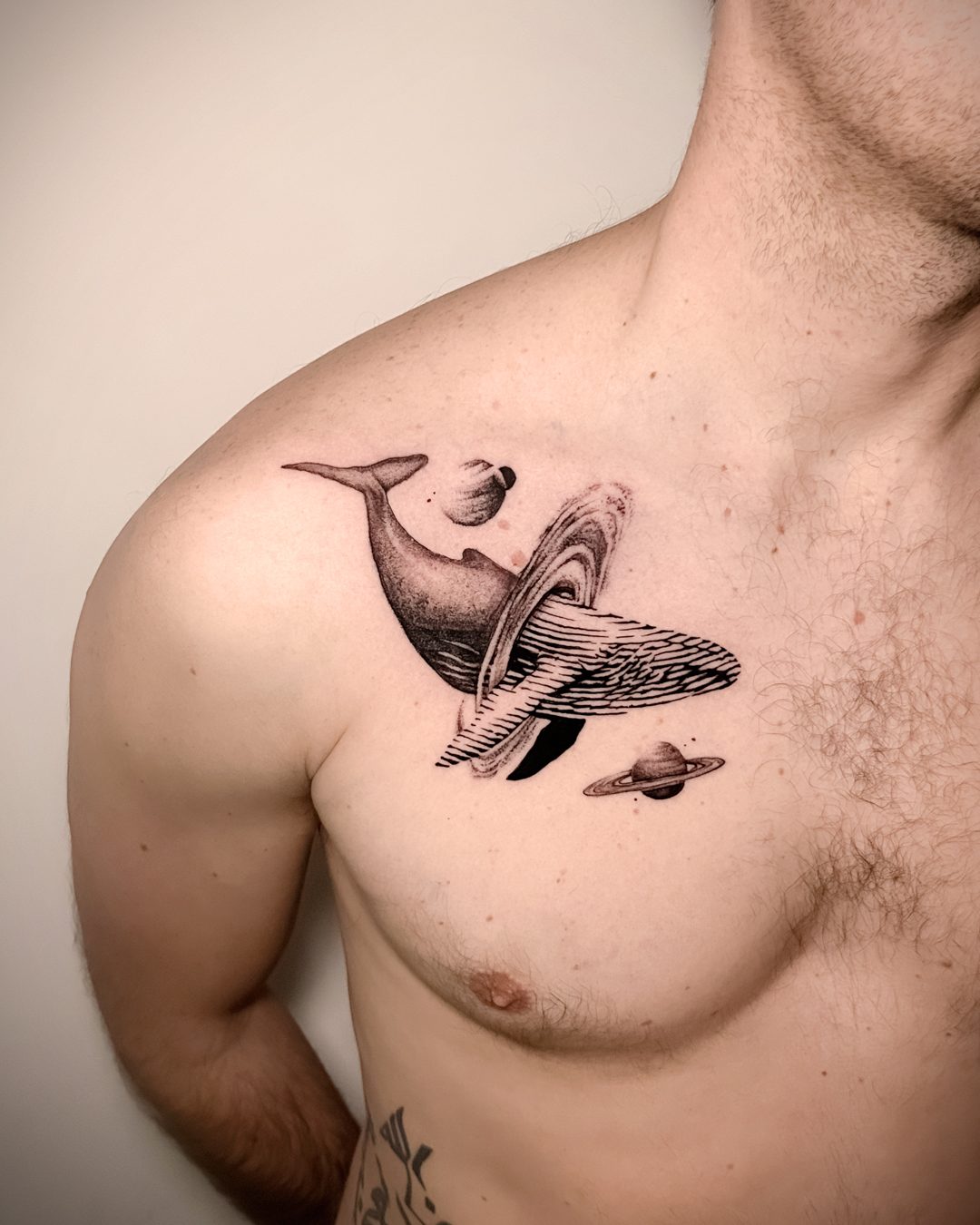 Tattoo by Peu Gaudenz — 01 baleia halftone