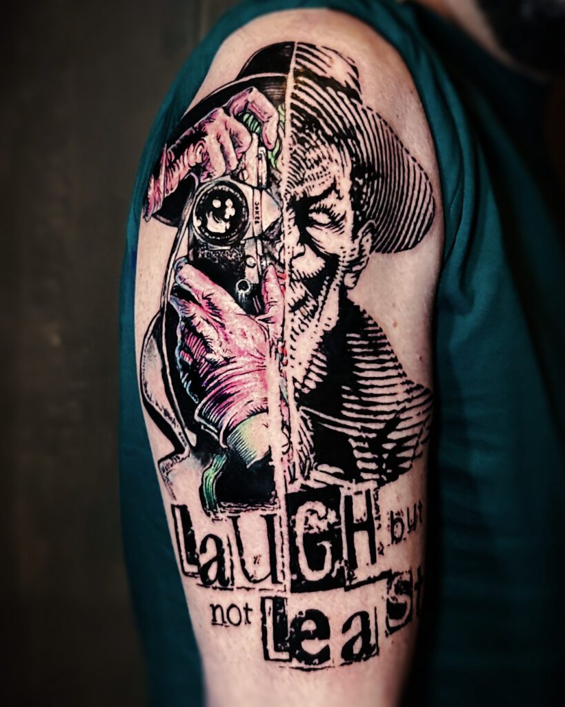 Tattoo by Peu Gaudenz — JOKER halftone