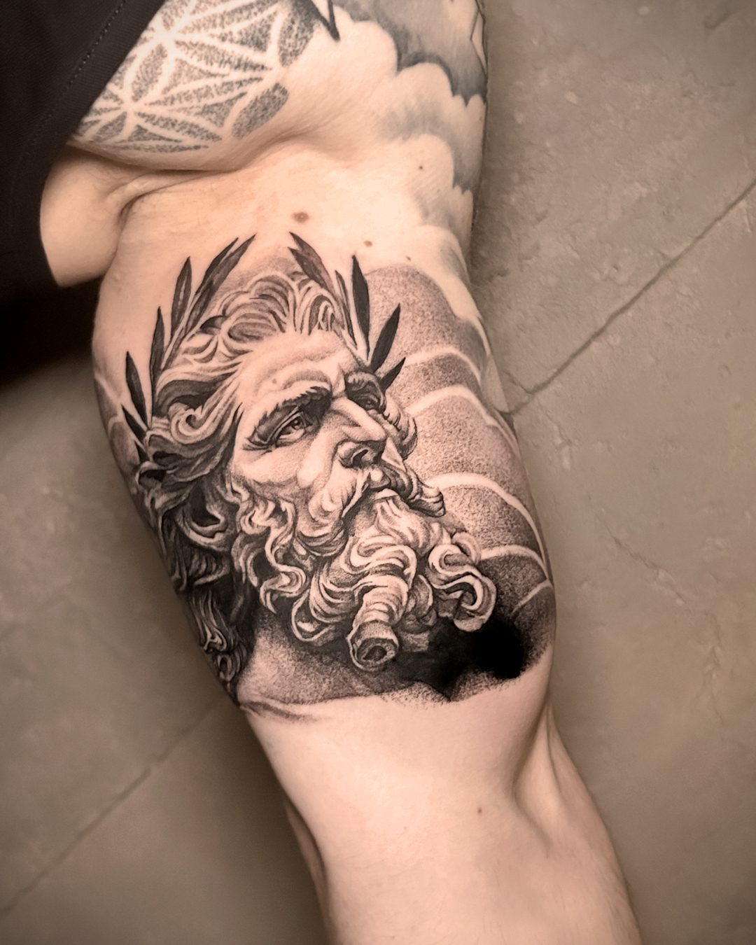 Tattoo by Peu Gaudenz — zeus